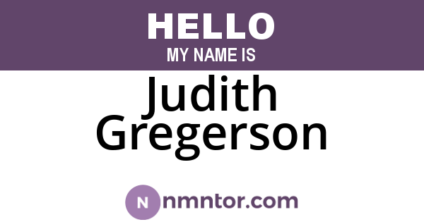 Judith Gregerson
