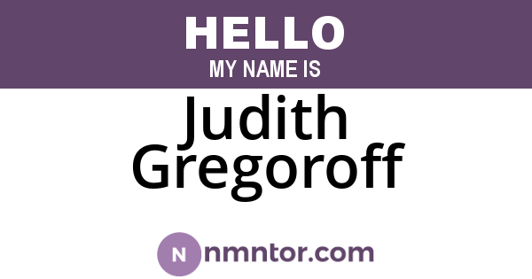 Judith Gregoroff