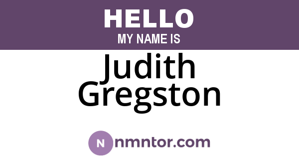 Judith Gregston