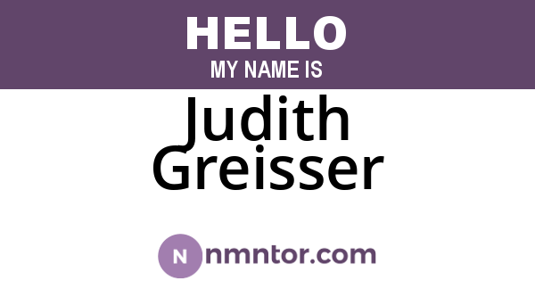 Judith Greisser