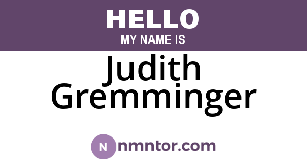Judith Gremminger