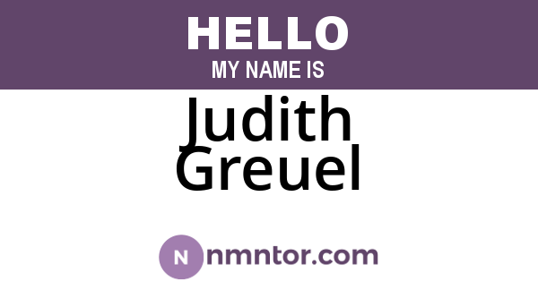 Judith Greuel