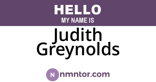 Judith Greynolds