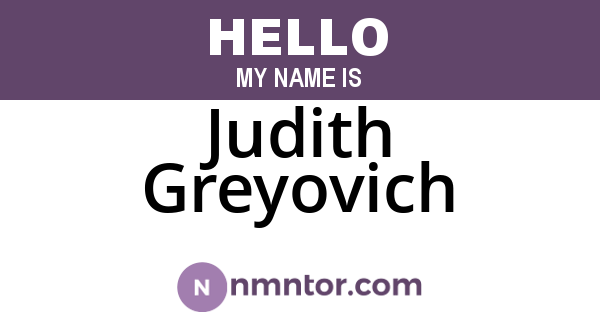 Judith Greyovich