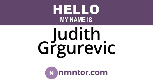 Judith Grgurevic