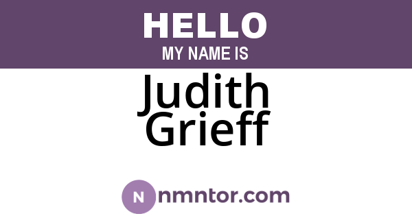 Judith Grieff