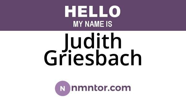 Judith Griesbach