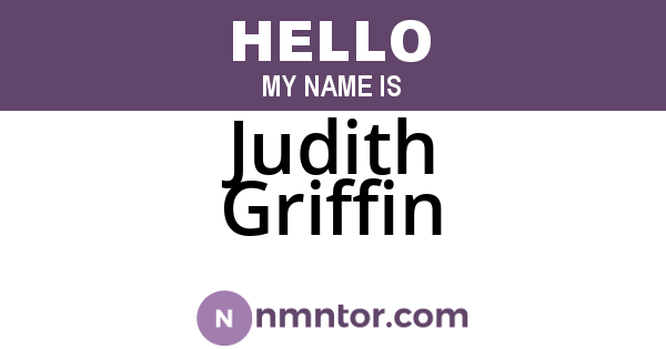 Judith Griffin