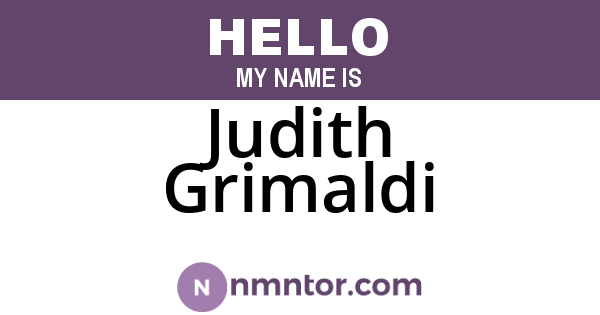 Judith Grimaldi