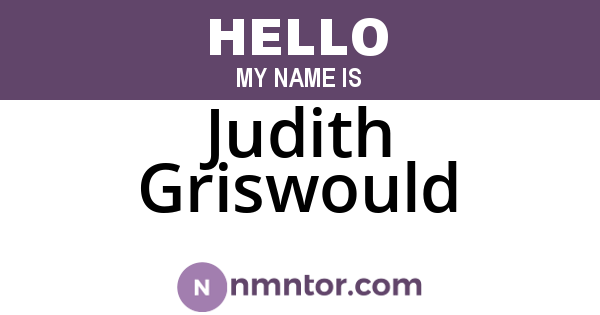 Judith Griswould