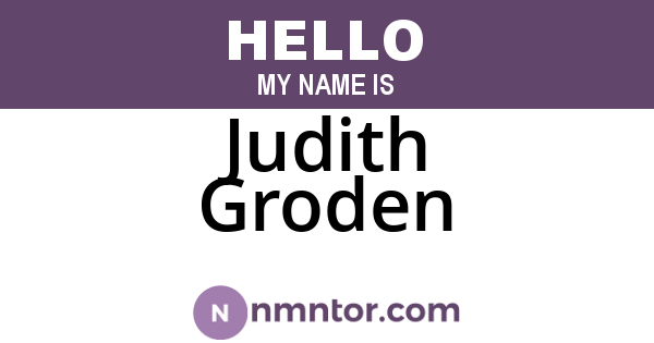 Judith Groden
