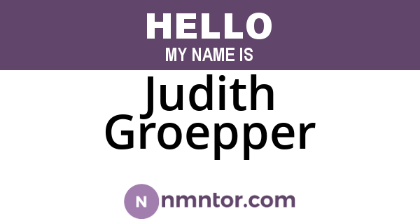 Judith Groepper