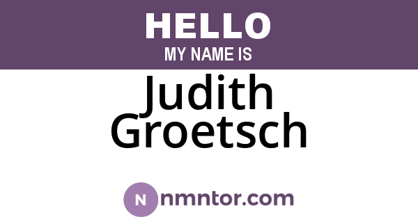 Judith Groetsch