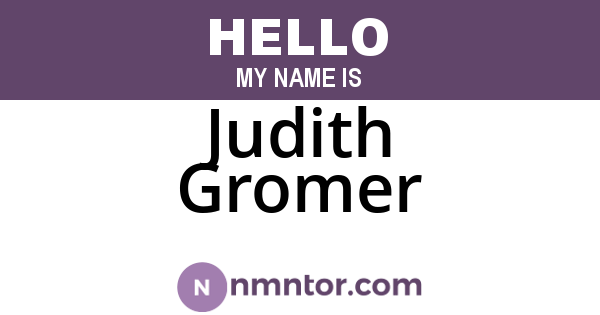 Judith Gromer