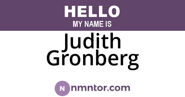 Judith Gronberg
