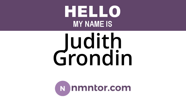 Judith Grondin