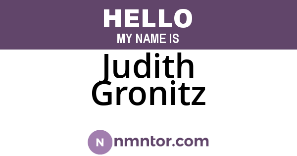 Judith Gronitz