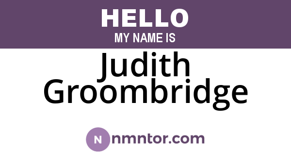 Judith Groombridge