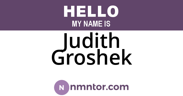 Judith Groshek