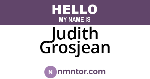 Judith Grosjean