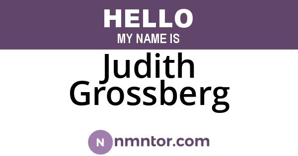 Judith Grossberg
