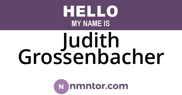 Judith Grossenbacher
