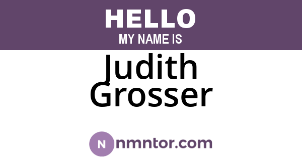 Judith Grosser