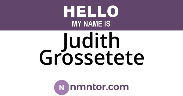 Judith Grossetete