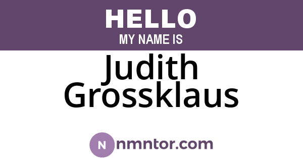 Judith Grossklaus