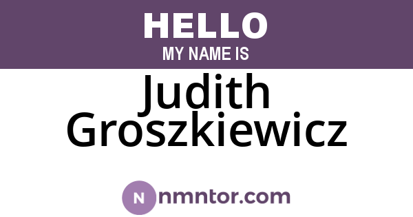 Judith Groszkiewicz
