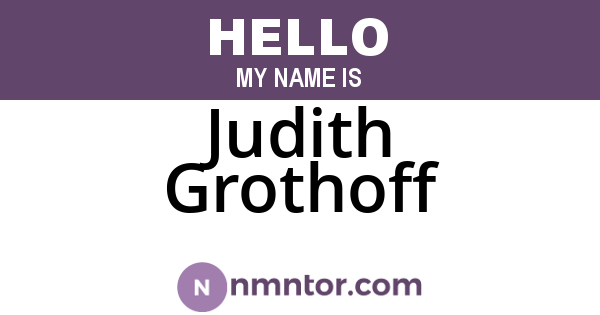 Judith Grothoff