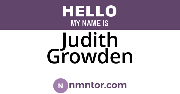 Judith Growden