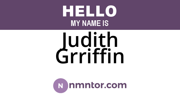 Judith Grriffin
