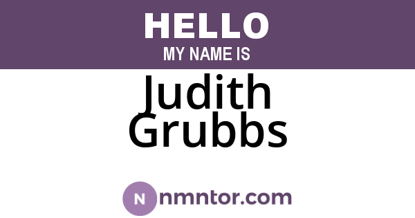 Judith Grubbs