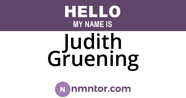 Judith Gruening