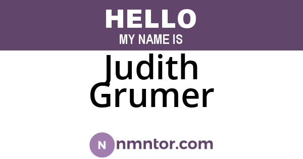 Judith Grumer