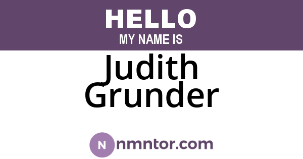 Judith Grunder