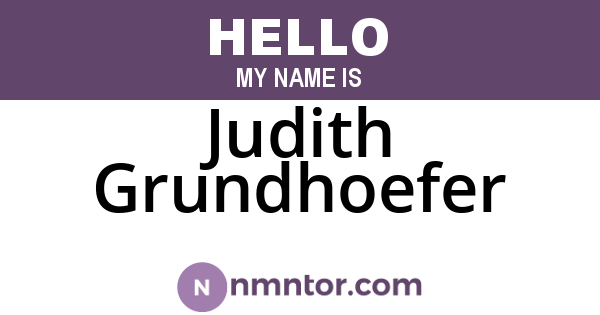 Judith Grundhoefer