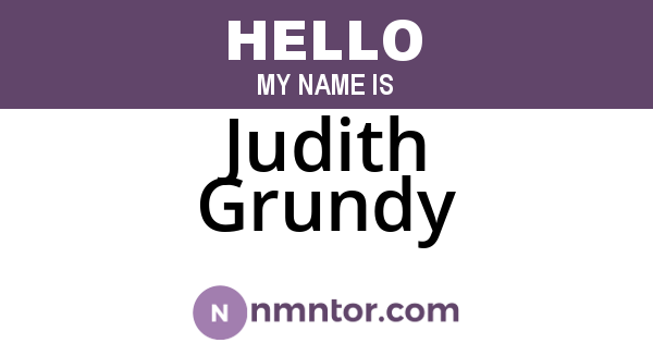 Judith Grundy