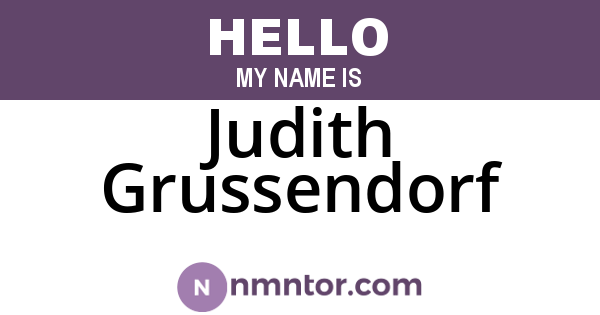 Judith Grussendorf
