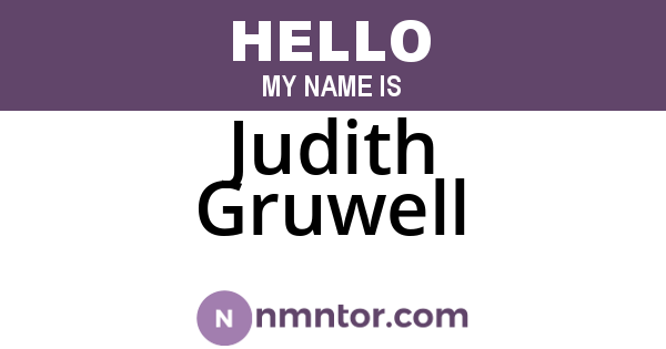 Judith Gruwell
