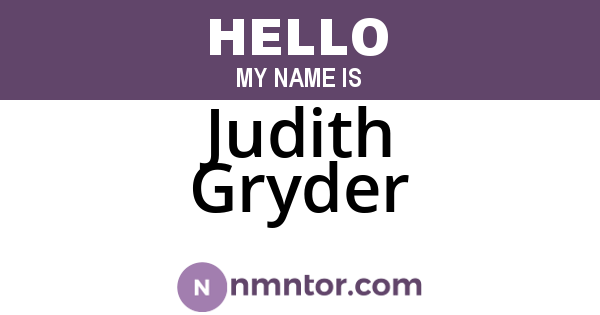 Judith Gryder
