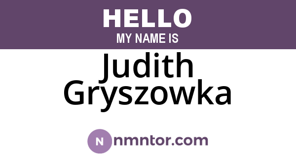 Judith Gryszowka