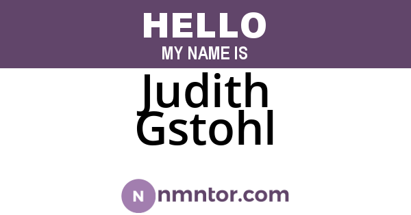 Judith Gstohl