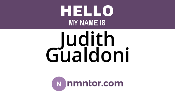 Judith Gualdoni