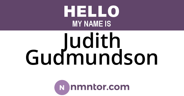 Judith Gudmundson