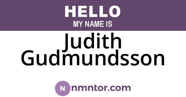 Judith Gudmundsson