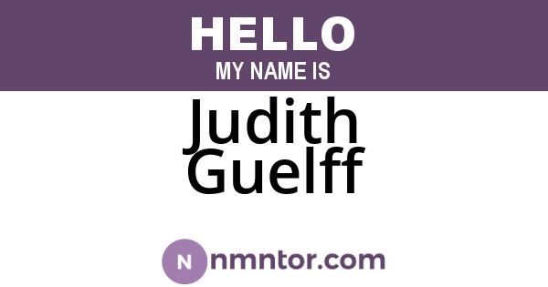 Judith Guelff