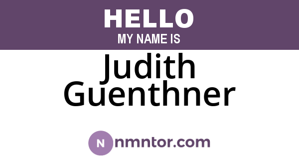 Judith Guenthner