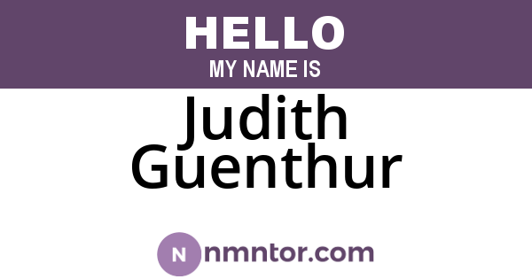 Judith Guenthur